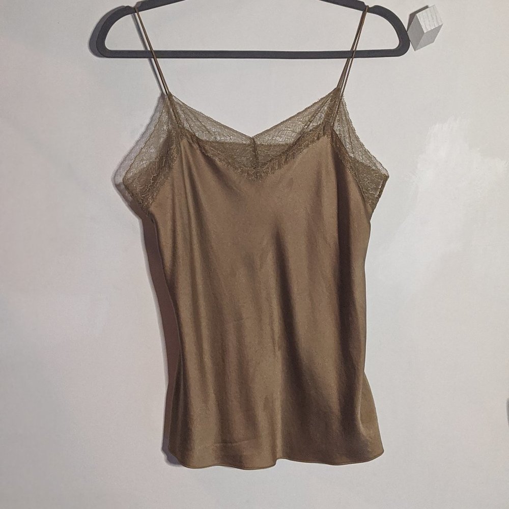 vince lace trimmed silk cami